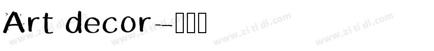 Art decor字体转换